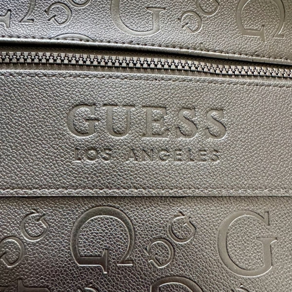 GUESS Charcoal Embossed Backpack - Picture 5 of 6